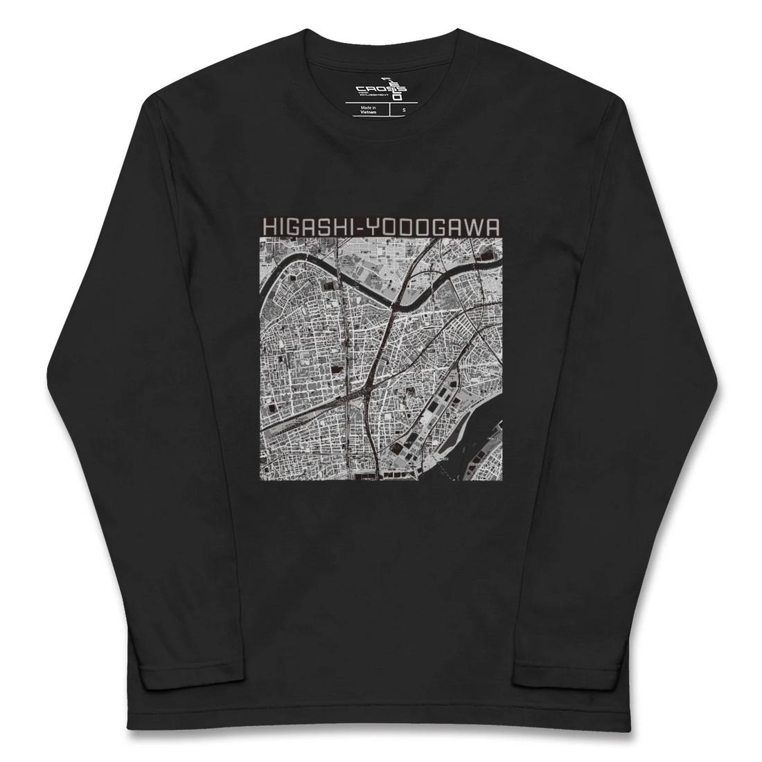 【東淀川(大阪府)】地図柄ロングスリーブTシャツ