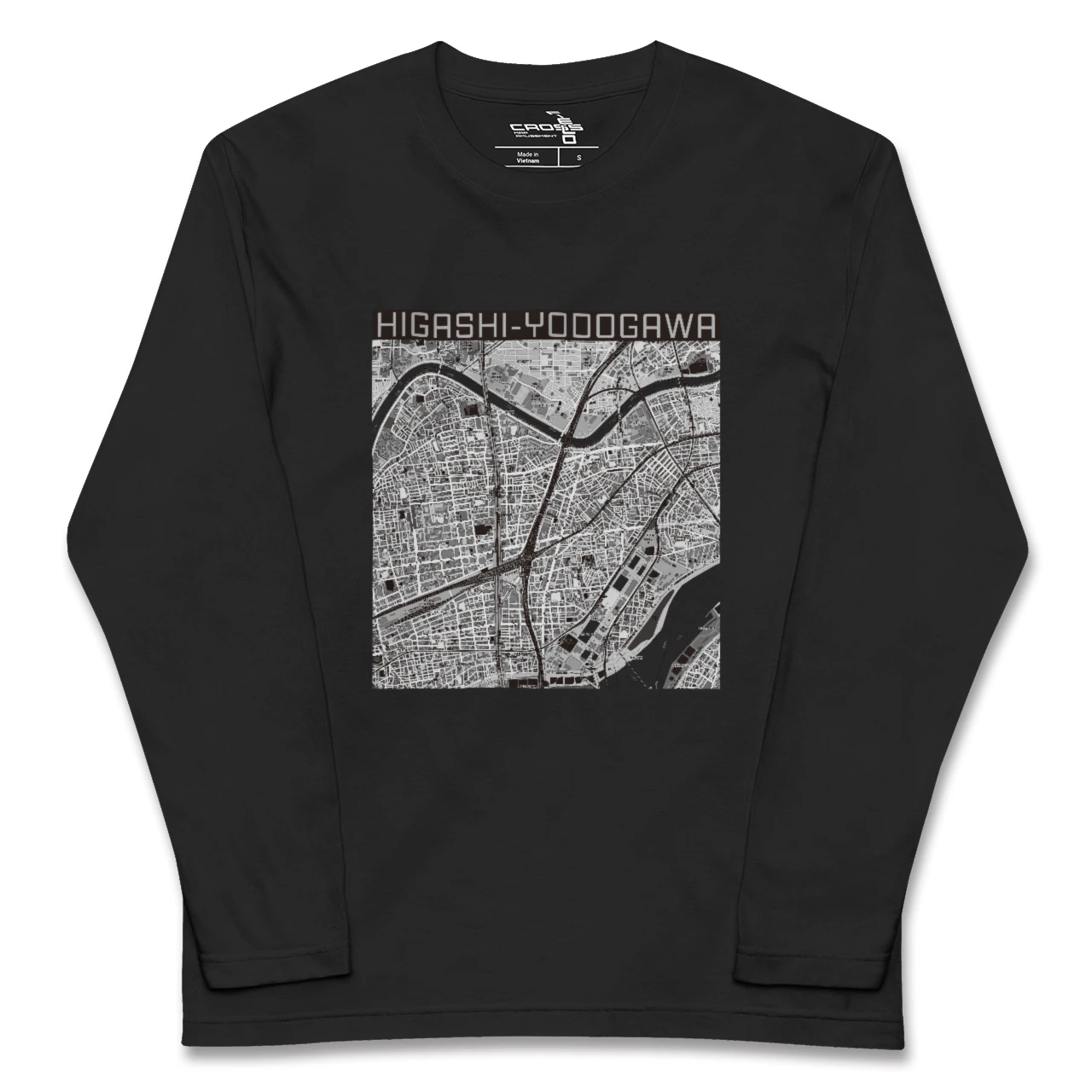 【東淀川(大阪府)】地図柄ロングスリーブTシャツ