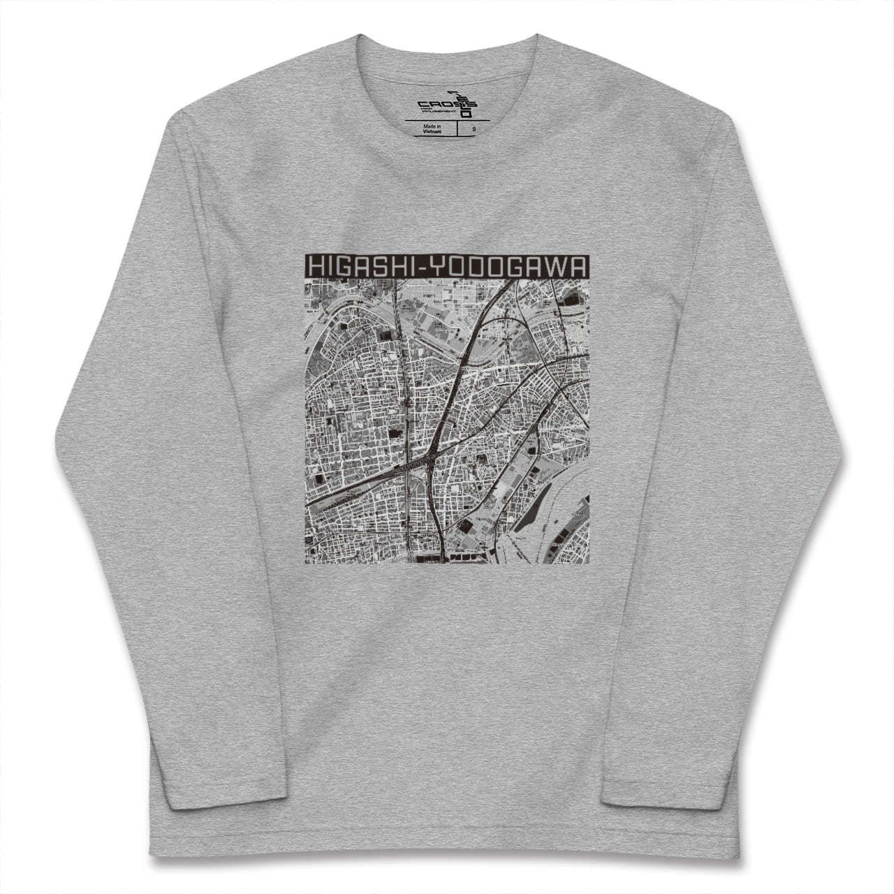 【東淀川(大阪府)】地図柄ロングスリーブTシャツ