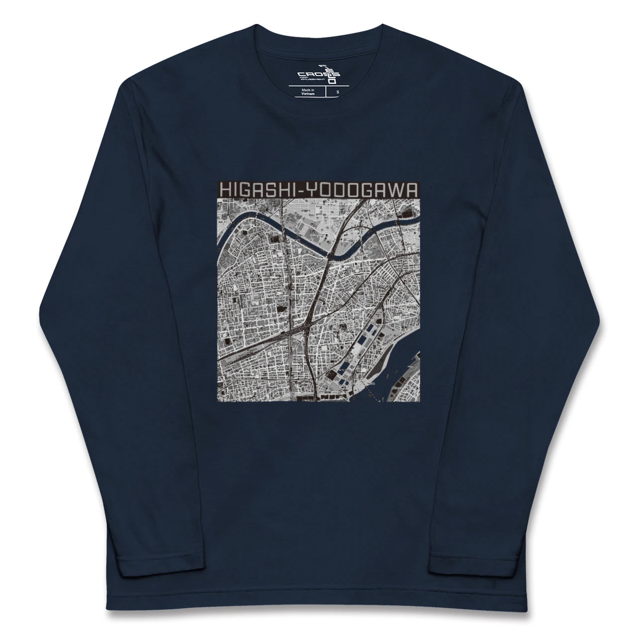【東淀川(大阪府)】地図柄ロングスリーブTシャツ