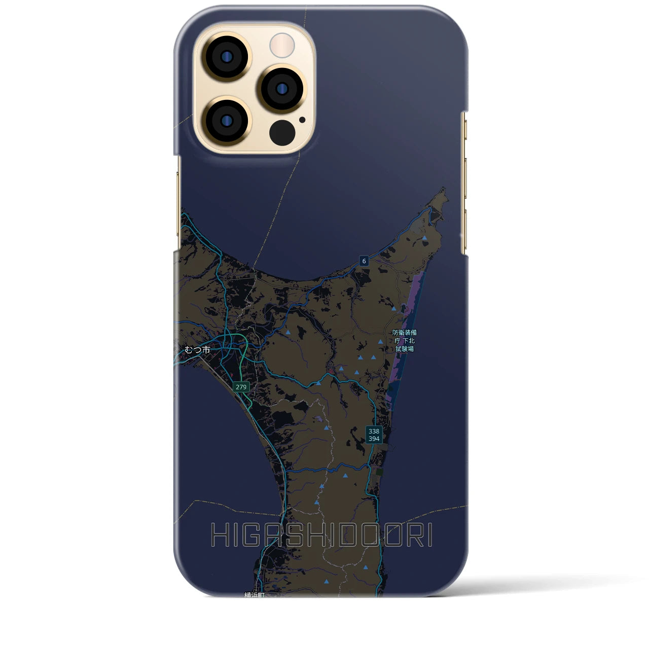 【東通(青森県)】地図柄iPhoneケース(バックカバータイプ)