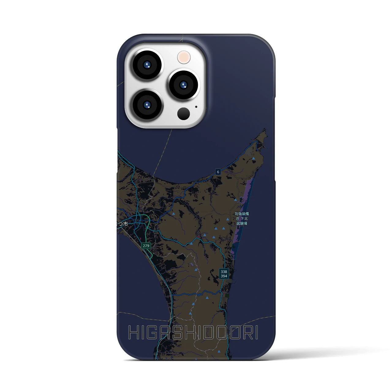 【東通(青森県)】地図柄iPhoneケース(バックカバータイプ)