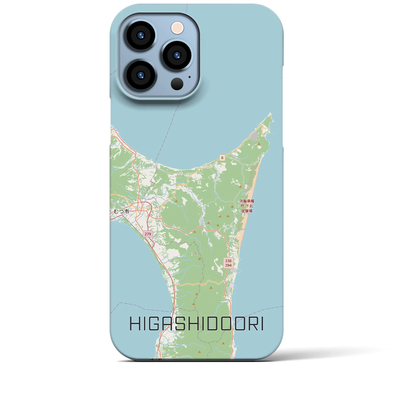 【東通(青森県)】地図柄iPhoneケース(バックカバータイプ)