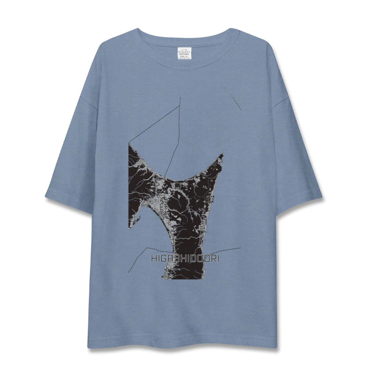 【東通(青森県)】地図柄ビッグシルエットTシャツ