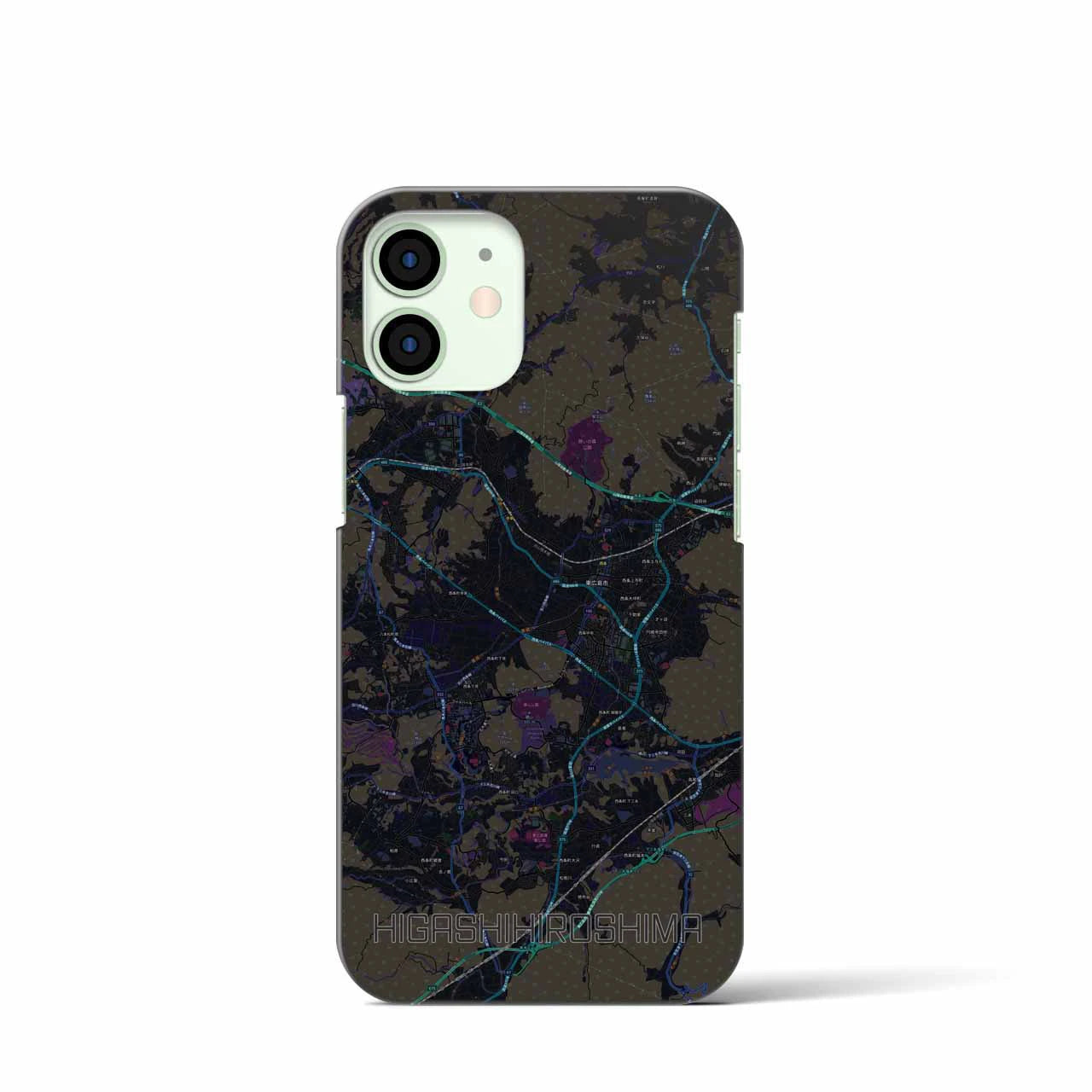 【東広島(広島県)】地図柄iPhoneケース(バックカバータイプ)