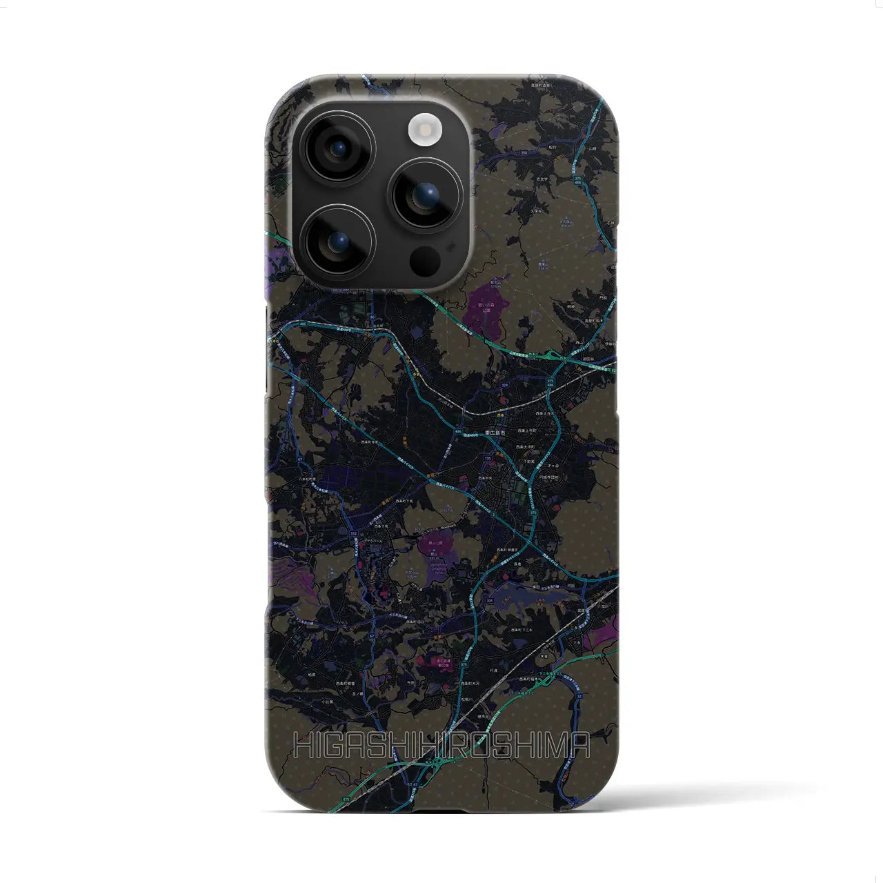 【東広島(広島県)】地図柄iPhoneケース(バックカバータイプ)