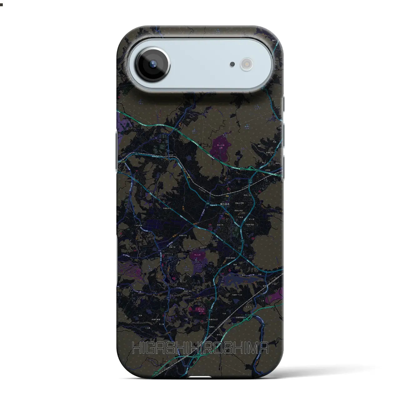 【東広島(広島県)】地図柄iPhoneケース(バックカバータイプ)