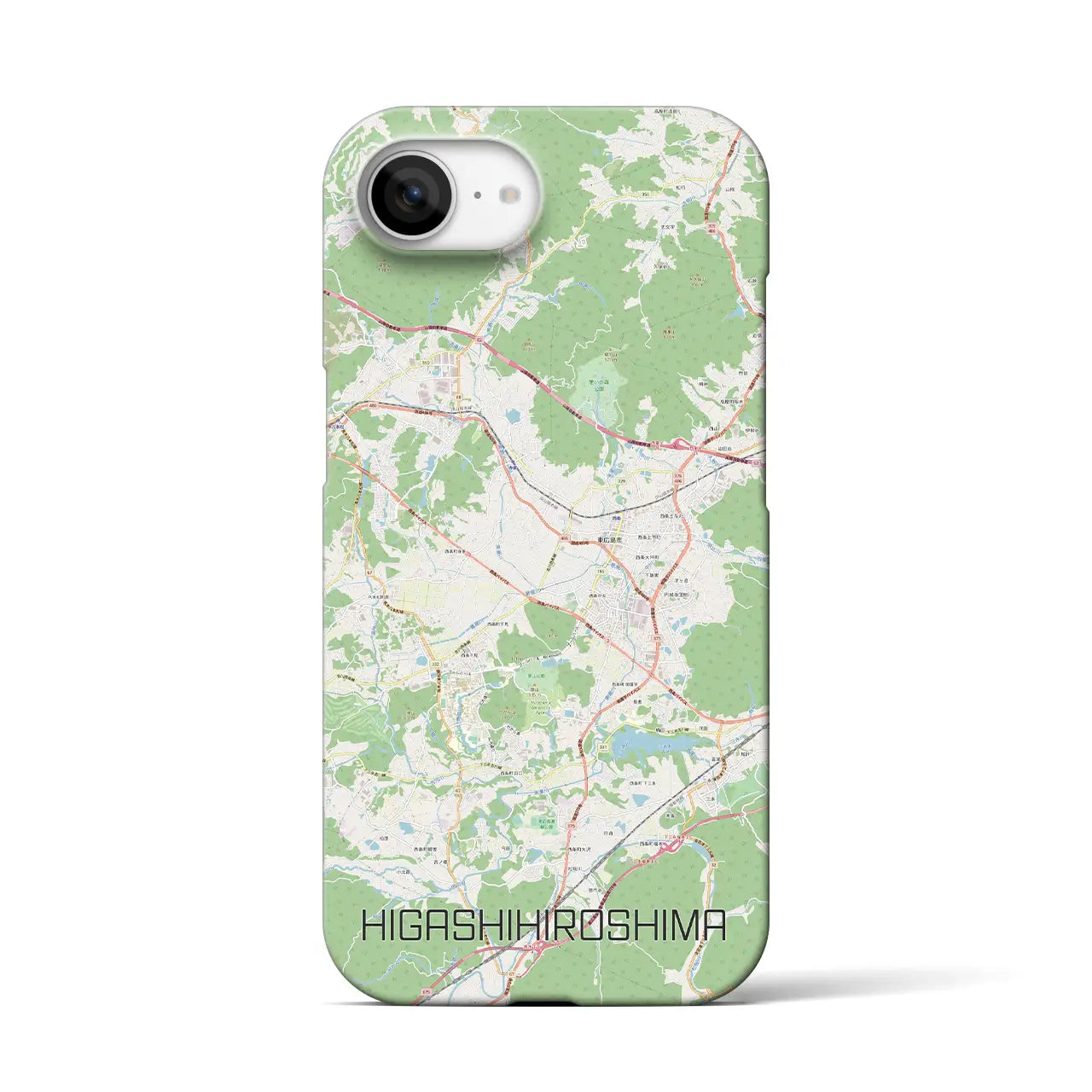 【東広島(広島県)】地図柄iPhoneケース(バックカバータイプ)