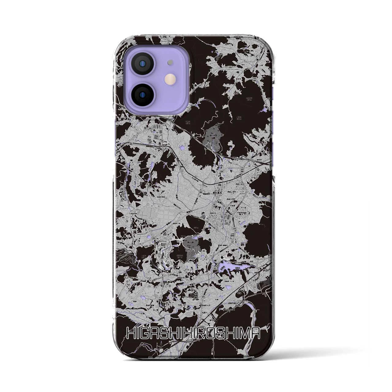 【東広島(広島県)】地図柄iPhoneケース(クリアタイプ)