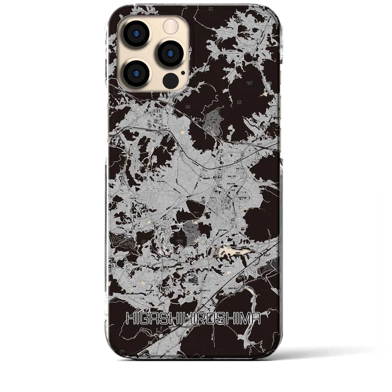【東広島(広島県)】地図柄iPhoneケース(クリアタイプ)
