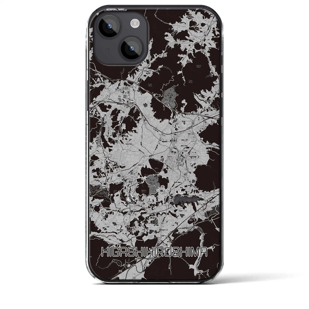 【東広島(広島県)】地図柄iPhoneケース(クリアタイプ)
