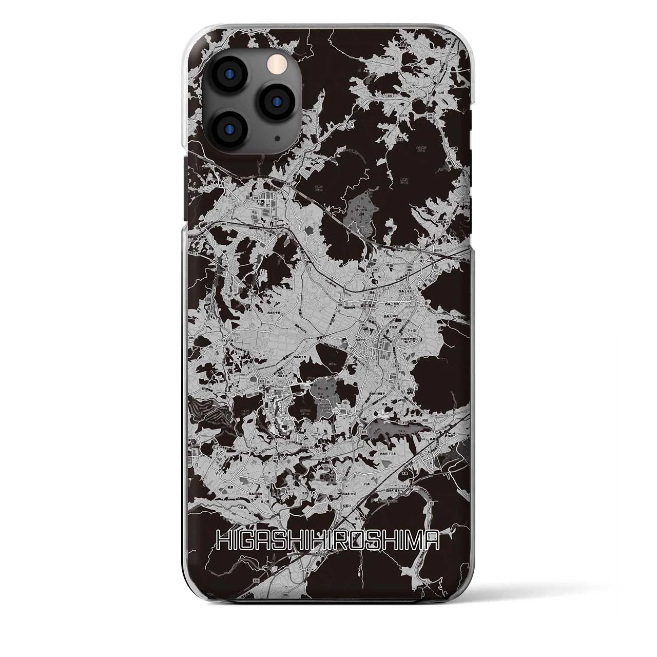 【東広島(広島県)】地図柄iPhoneケース(クリアタイプ)