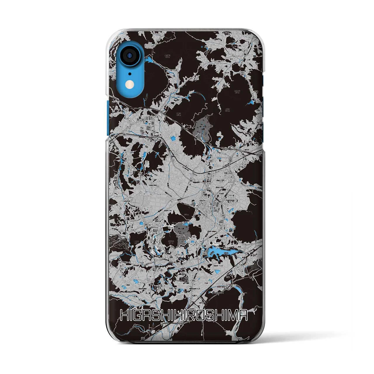 【東広島(広島県)】地図柄iPhoneケース(クリアタイプ)