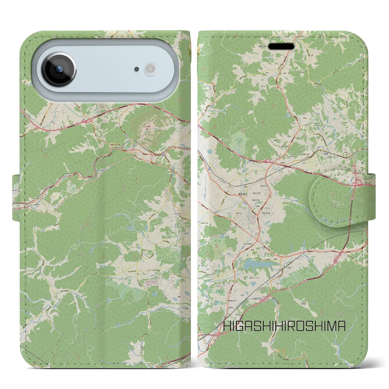 【東広島(広島県)】地図柄iPhoneケース(手帳タイプ)