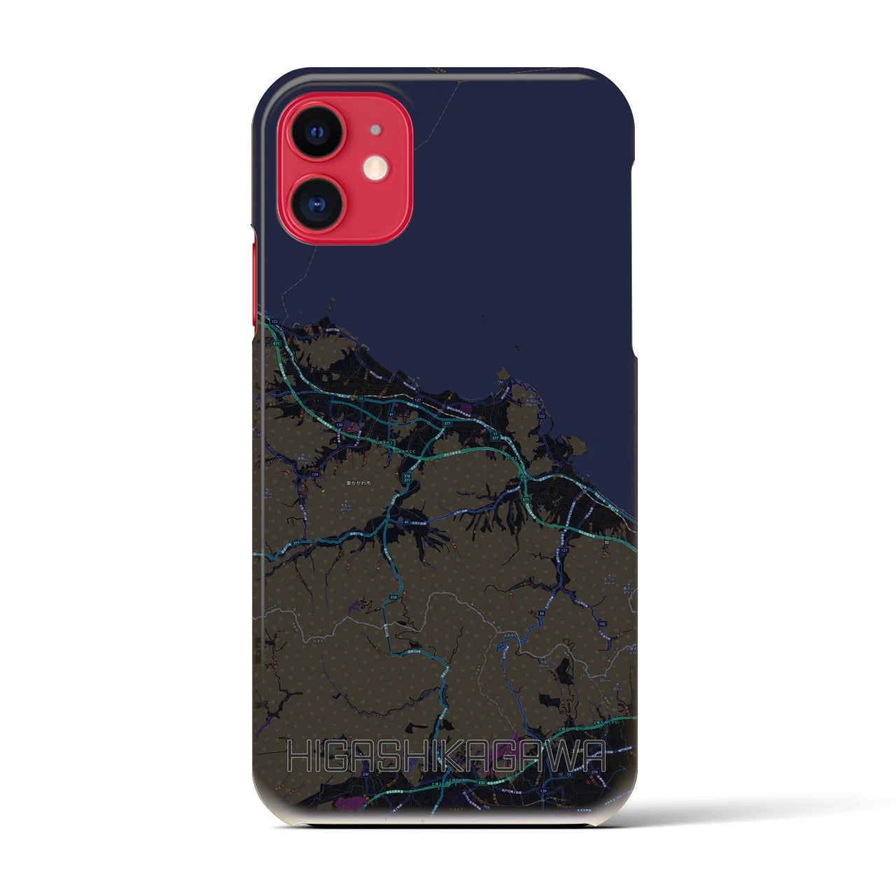 【東かがわ(香川県)】地図柄iPhoneケース(バックカバータイプ)