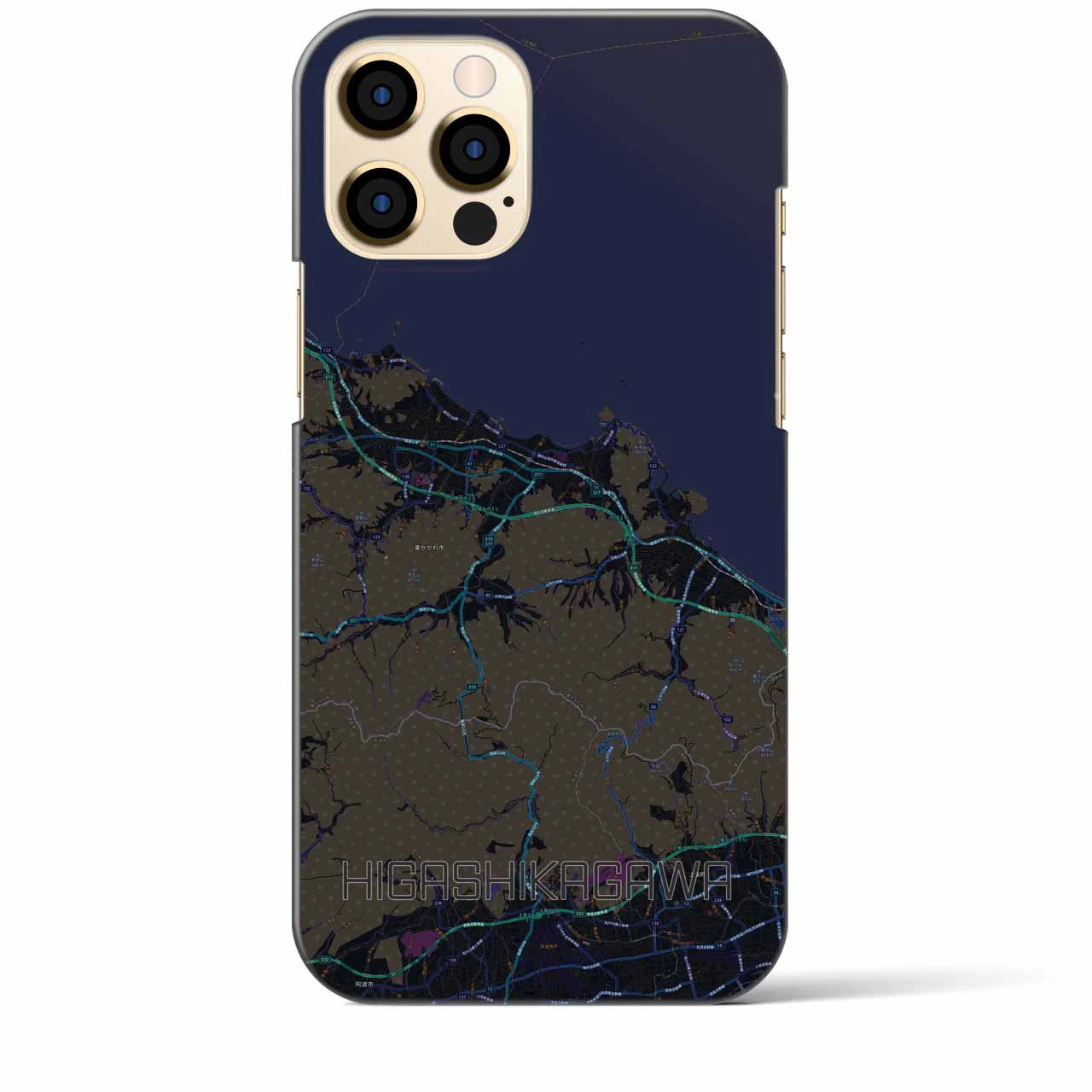 【東かがわ(香川県)】地図柄iPhoneケース(バックカバータイプ)