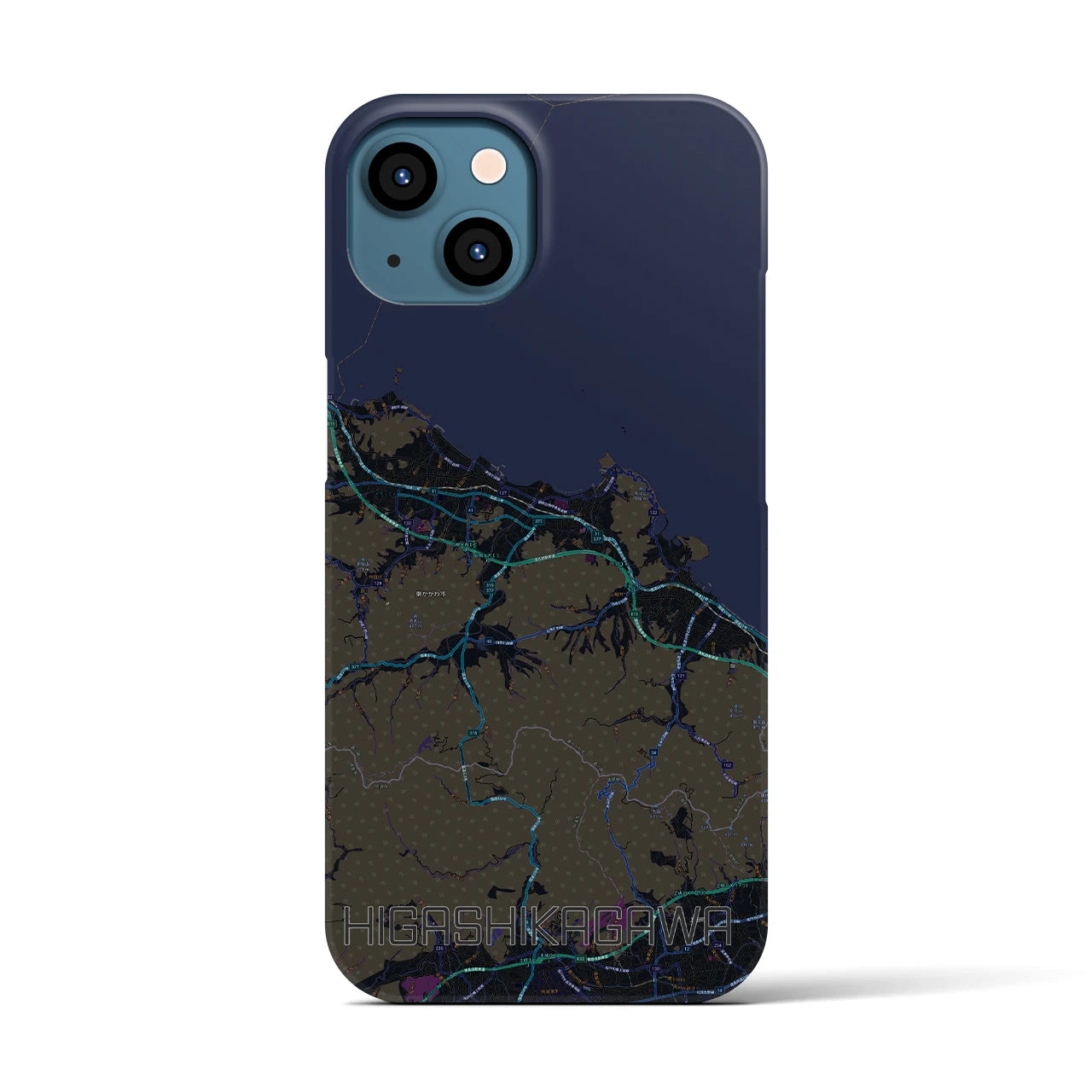 【東かがわ(香川県)】地図柄iPhoneケース(バックカバータイプ)