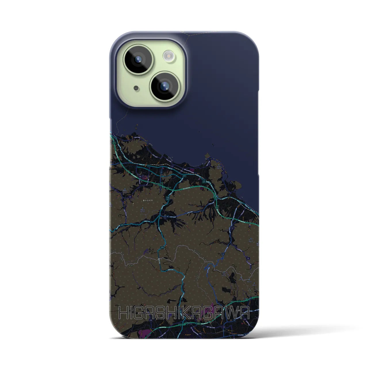 【東かがわ(香川県)】地図柄iPhoneケース(バックカバータイプ)