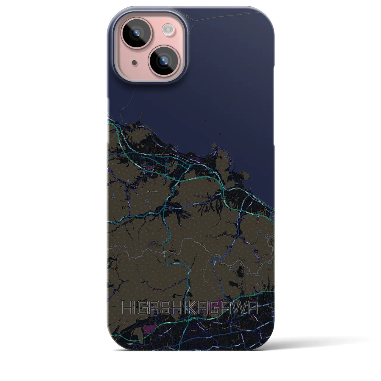 【東かがわ(香川県)】地図柄iPhoneケース(バックカバータイプ)