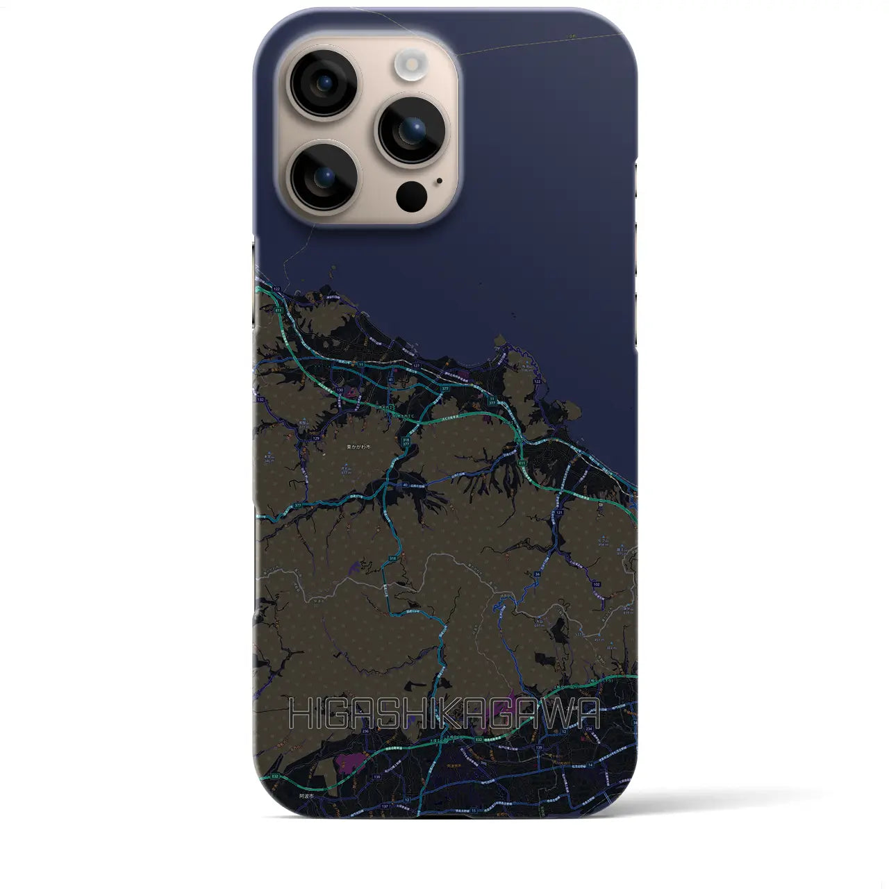 【東かがわ(香川県)】地図柄iPhoneケース(バックカバータイプ)