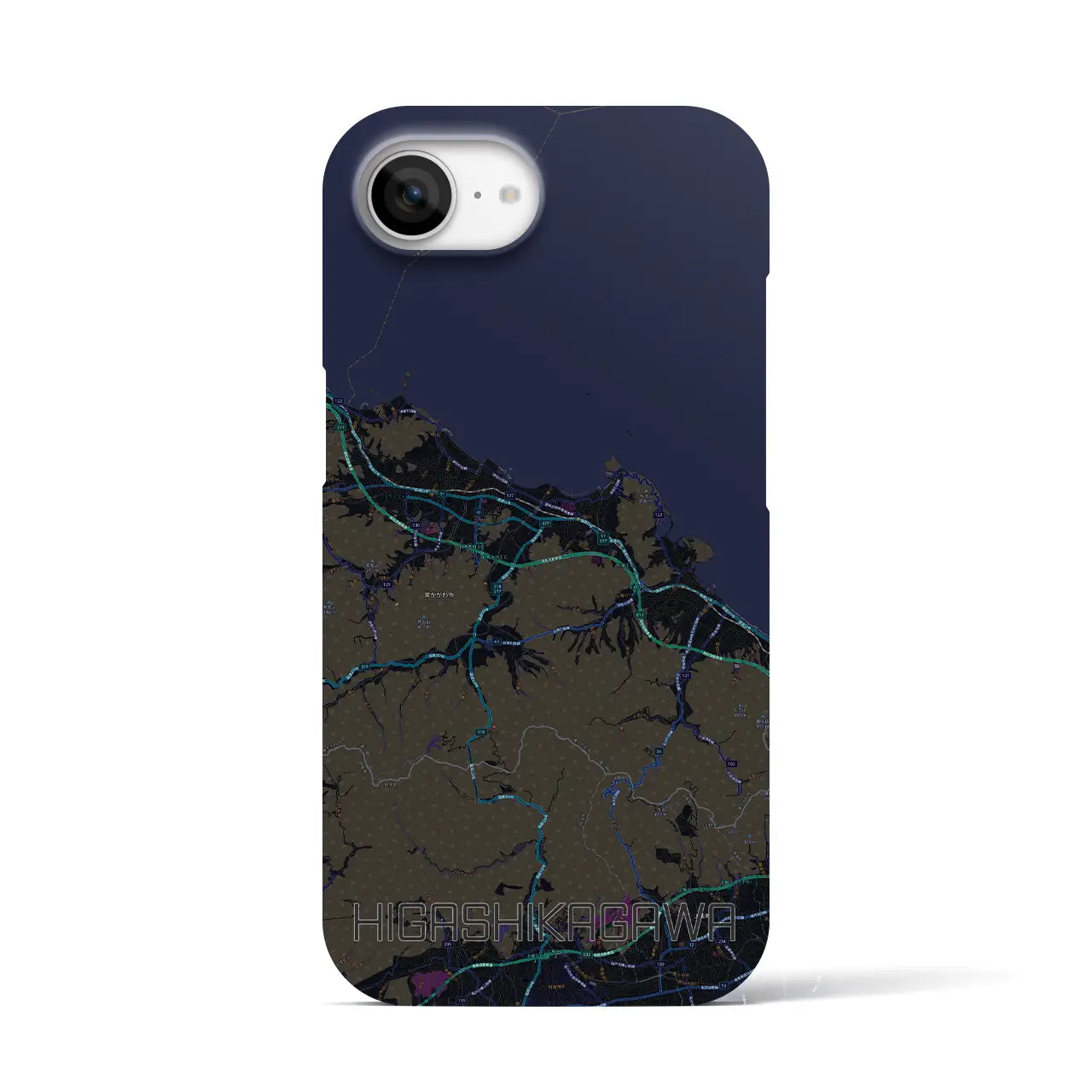 【東かがわ(香川県)】地図柄iPhoneケース(バックカバータイプ)