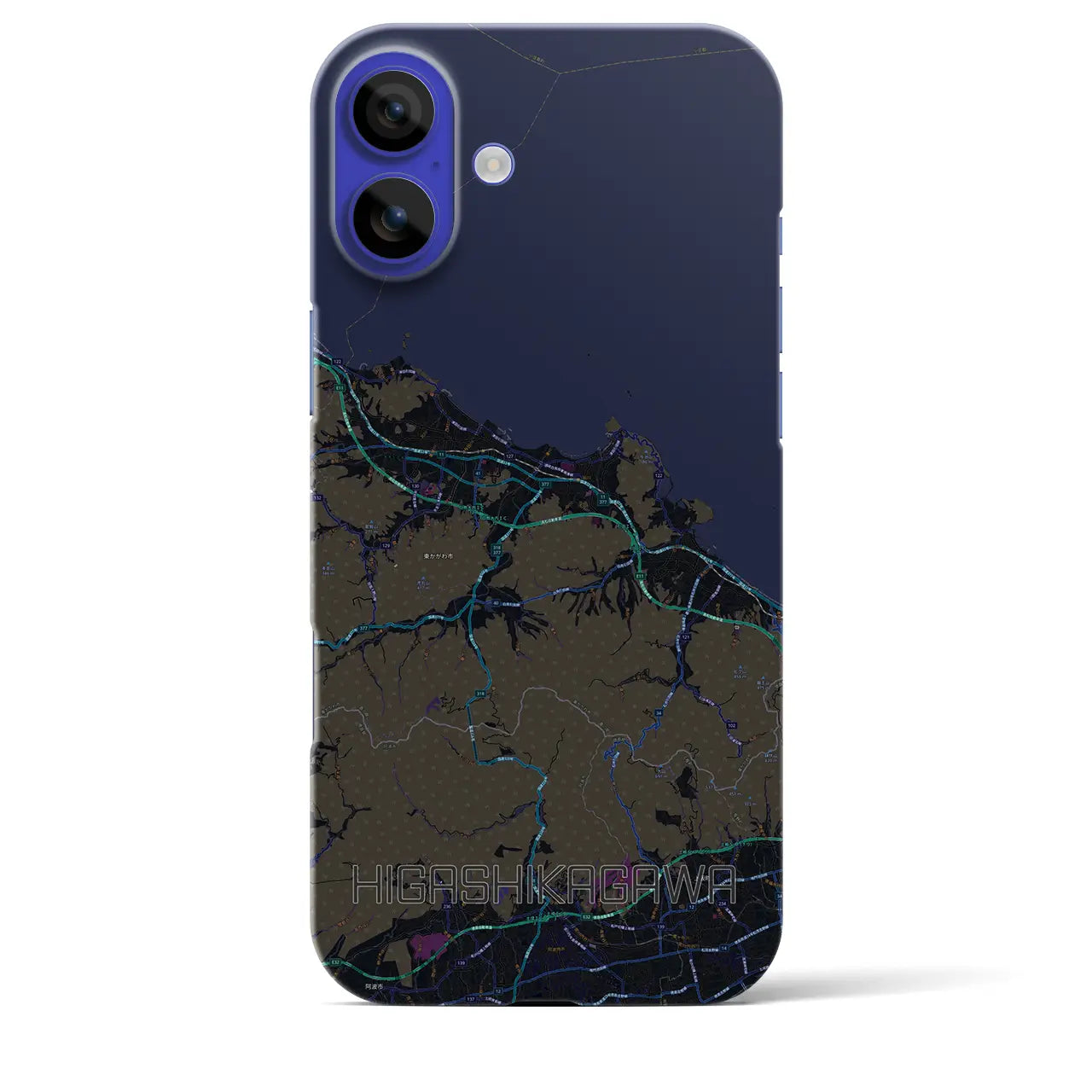 【東かがわ(香川県)】地図柄iPhoneケース(バックカバータイプ)