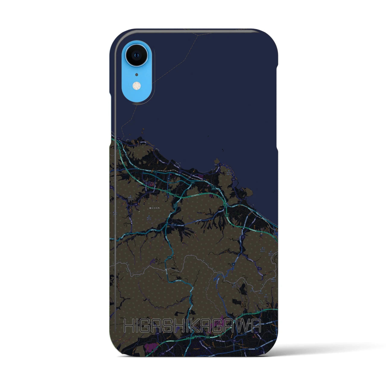 【東かがわ(香川県)】地図柄iPhoneケース(バックカバータイプ)