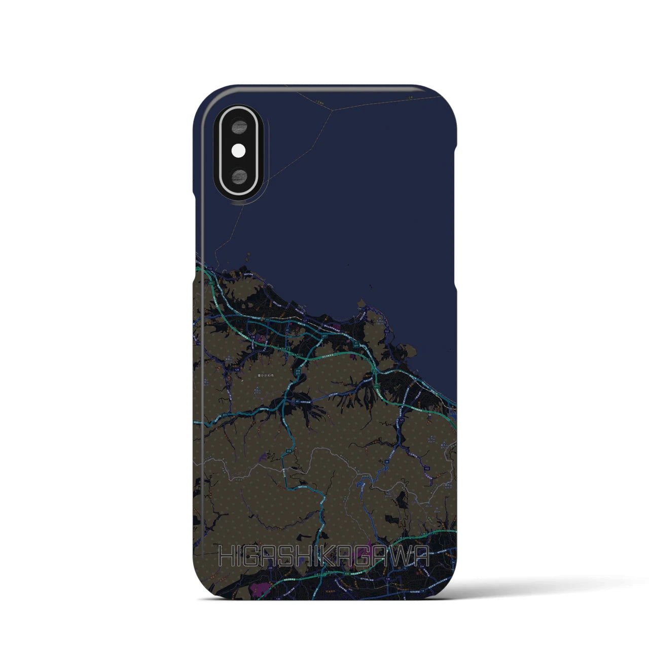 【東かがわ(香川県)】地図柄iPhoneケース(バックカバータイプ)