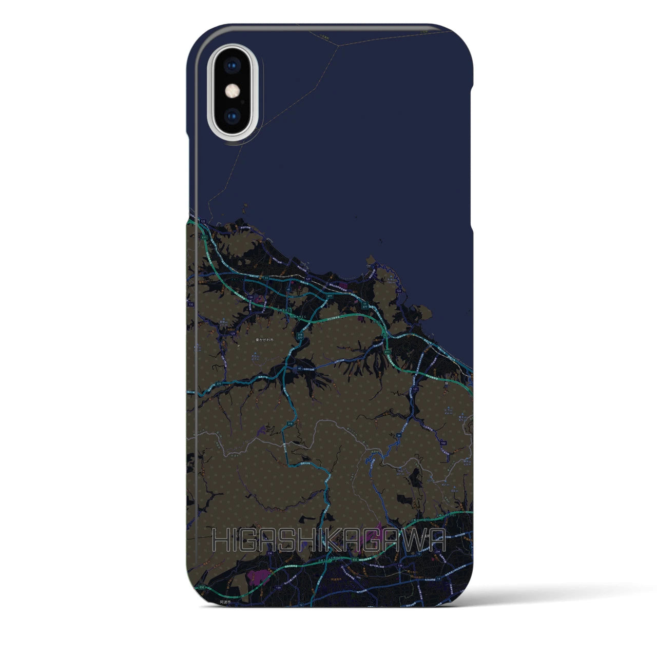 【東かがわ(香川県)】地図柄iPhoneケース(バックカバータイプ)