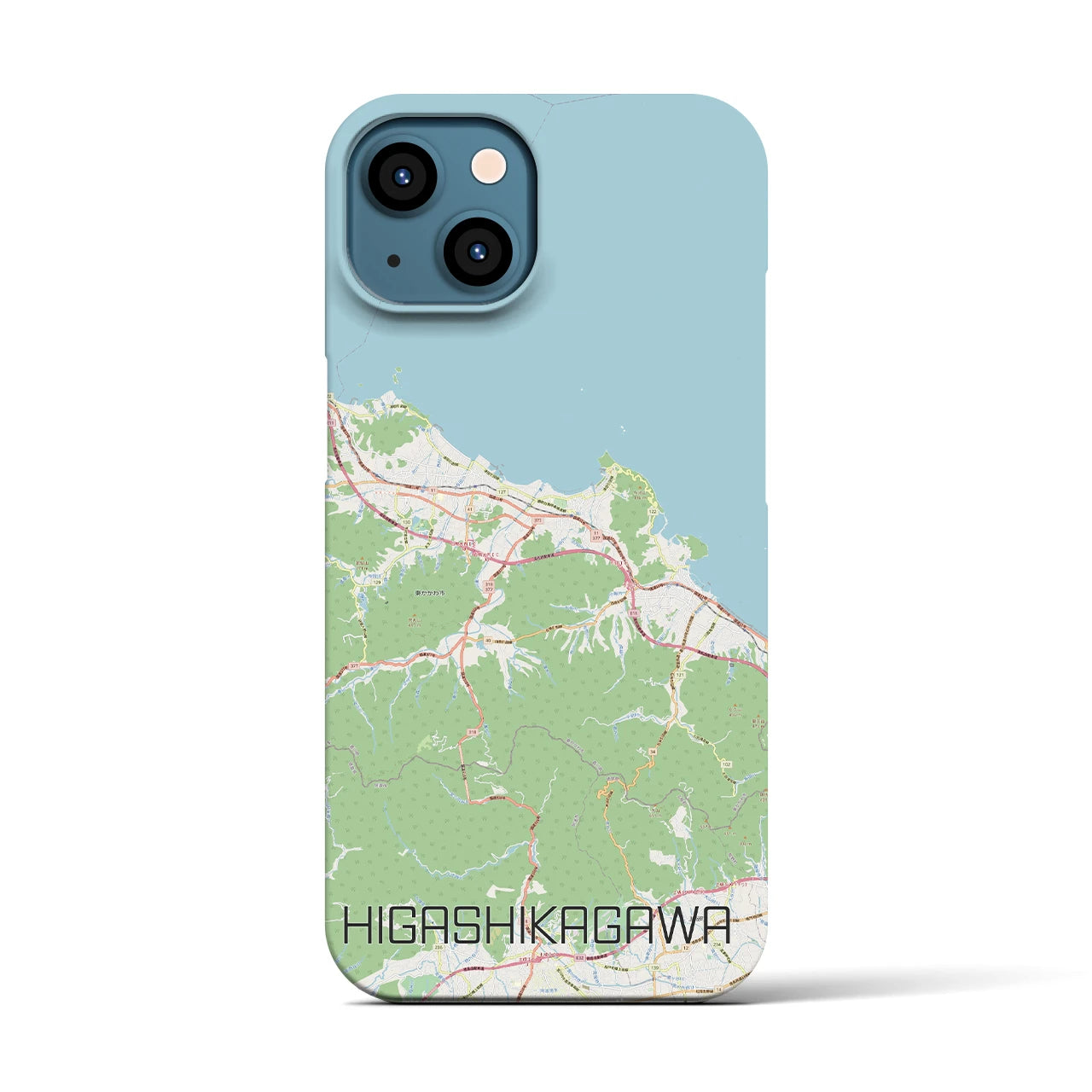【東かがわ(香川県)】地図柄iPhoneケース(バックカバータイプ)