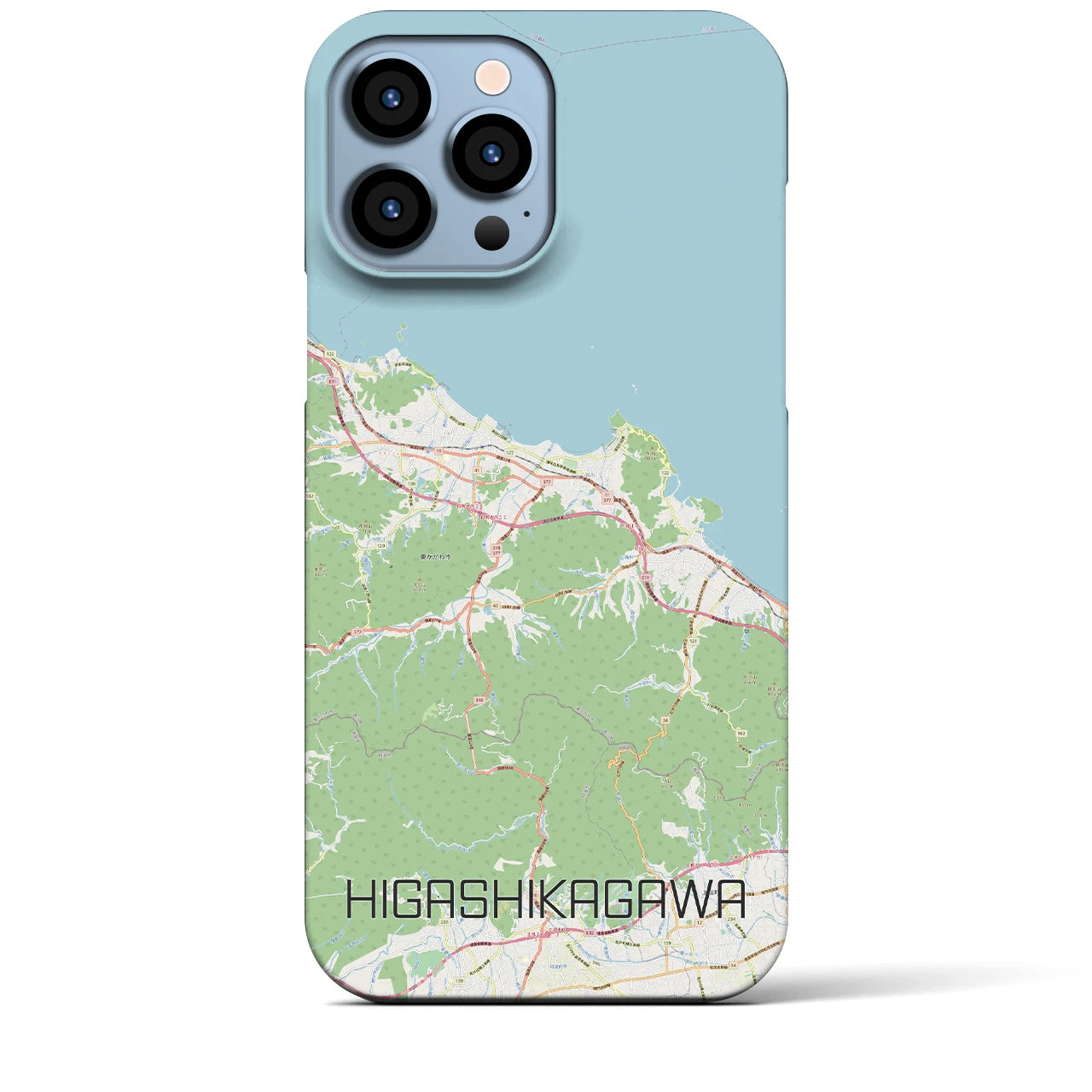 【東かがわ(香川県)】地図柄iPhoneケース(バックカバータイプ)