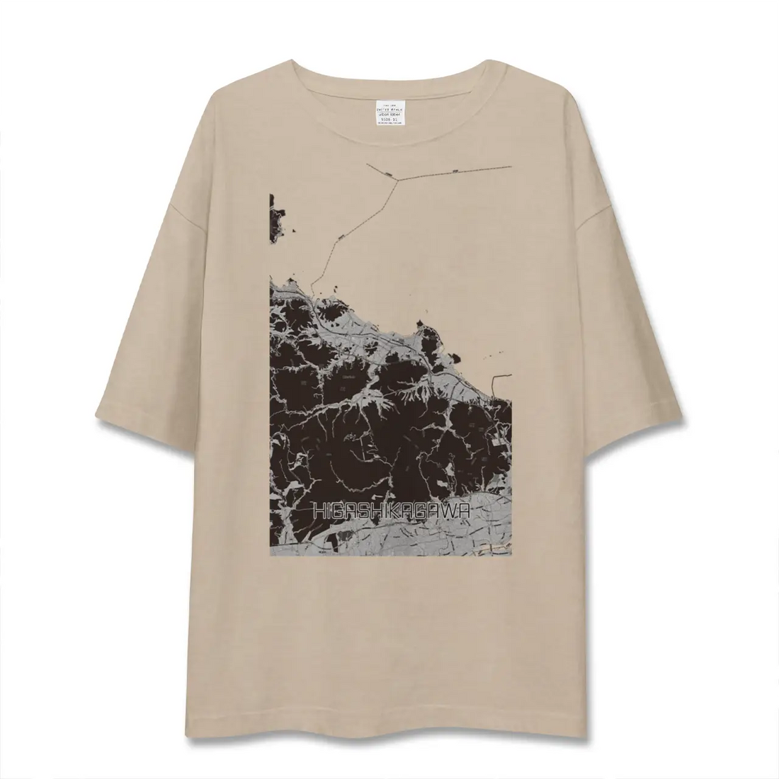 【東かがわ(香川県)】地図柄ビッグシルエットTシャツ