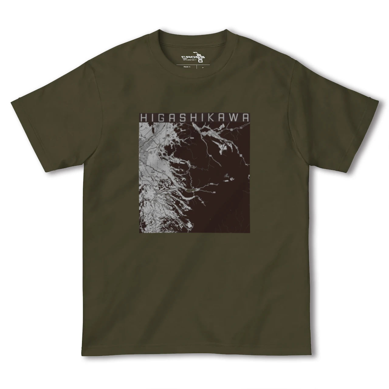 【東川(北海道)】地図柄ヘビーウェイトTシャツ