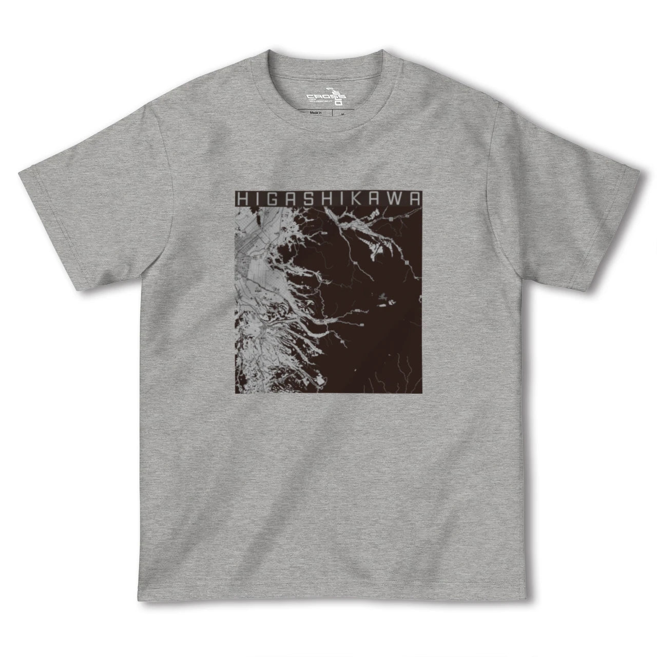 【東川(北海道)】地図柄ヘビーウェイトTシャツ