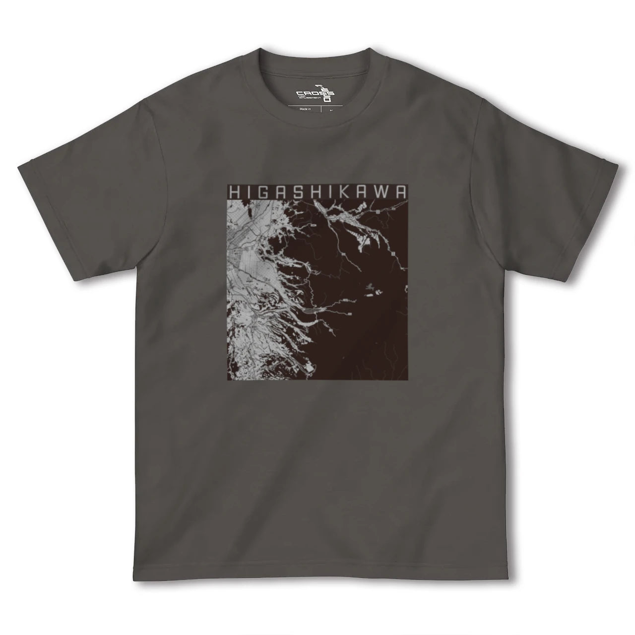【東川(北海道)】地図柄ヘビーウェイトTシャツ