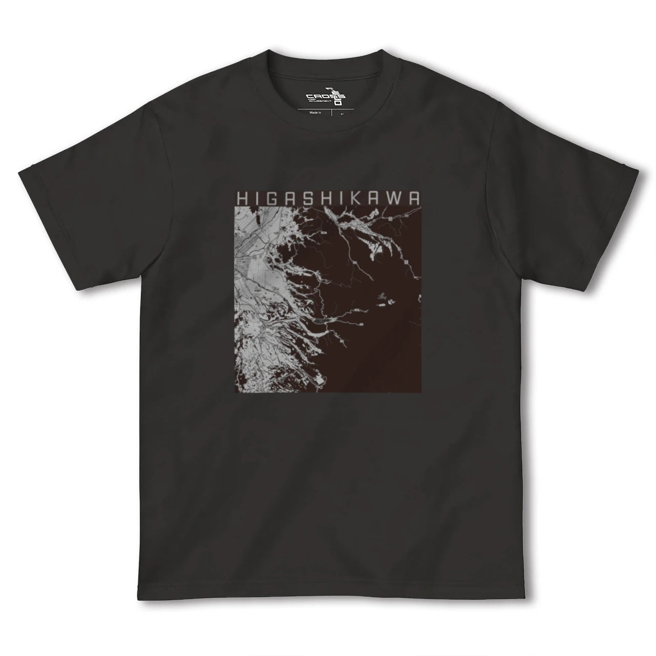 【東川(北海道)】地図柄ヘビーウェイトTシャツ