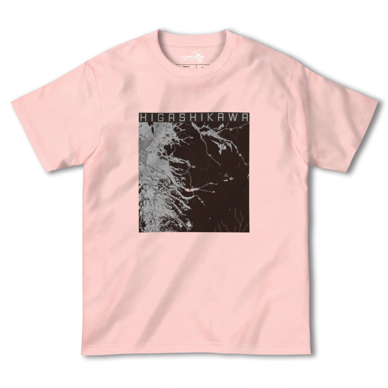 【東川(北海道)】地図柄ヘビーウェイトTシャツ