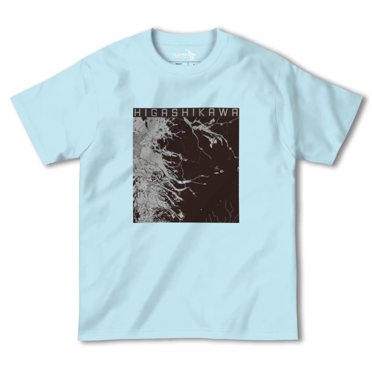 【東川(北海道)】地図柄ヘビーウェイトTシャツ