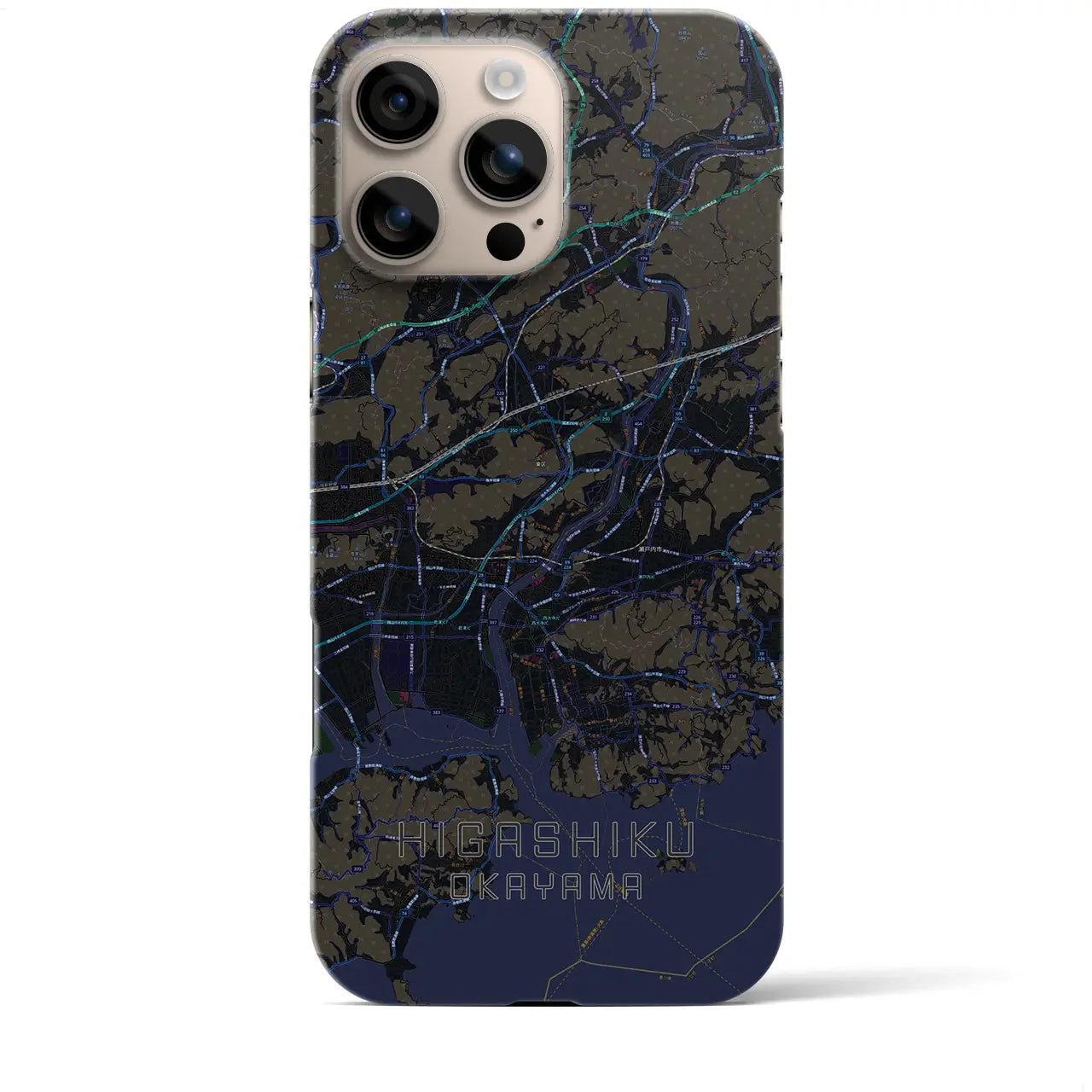 【東区(岡山市)】地図柄iPhoneケース(バックカバータイプ)