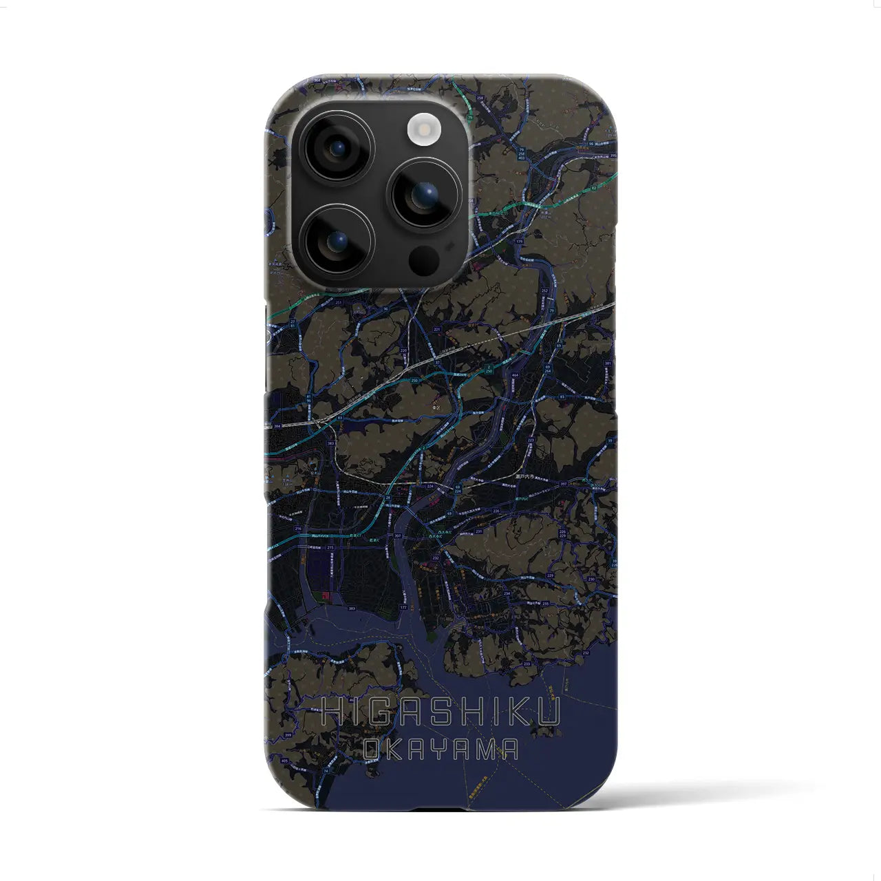 【東区(岡山市)】地図柄iPhoneケース(バックカバータイプ)