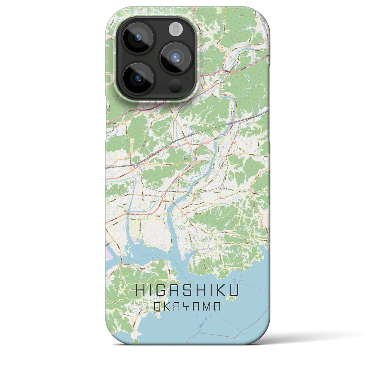 【東区(岡山市)】地図柄iPhoneケース(バックカバータイプ)