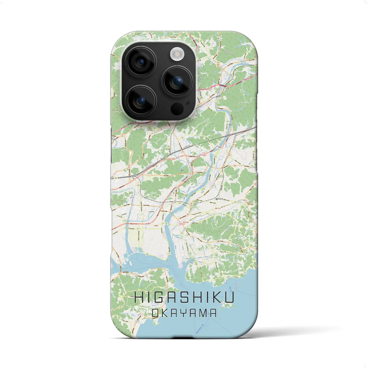 【東区(岡山市)】地図柄iPhoneケース(バックカバータイプ)