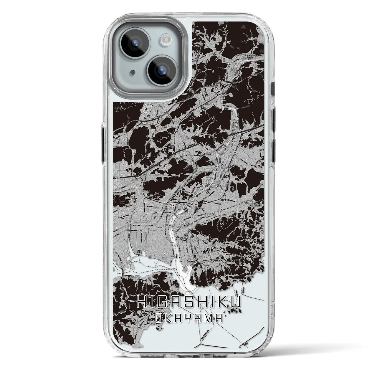 【東区(岡山市)】地図柄iPhoneケース(MagSafeタイプ)