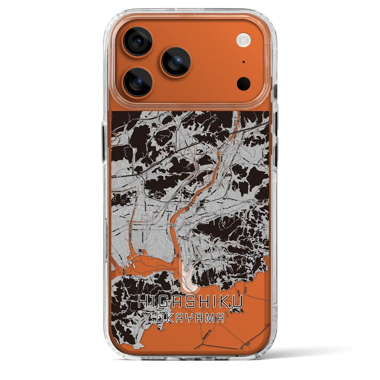 【東区(岡山市)】地図柄iPhoneケース(MagSafeタイプ)