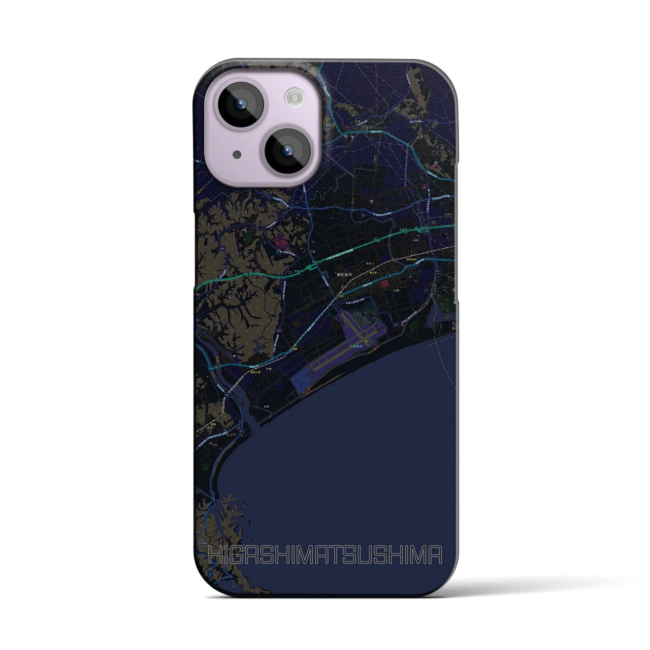 【東松島(宮城県)】地図柄iPhoneケース(バックカバータイプ)