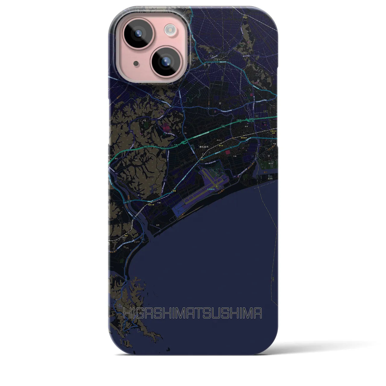 【東松島(宮城県)】地図柄iPhoneケース(バックカバータイプ)