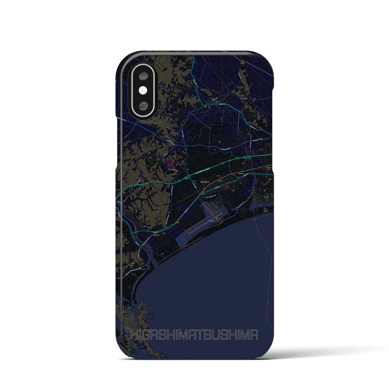 【東松島(宮城県)】地図柄iPhoneケース(バックカバータイプ)