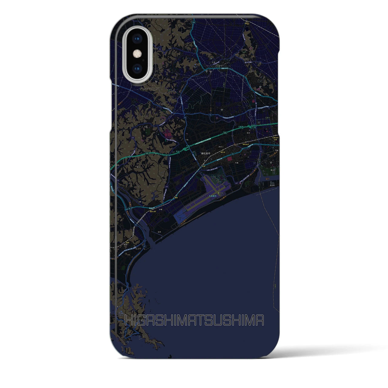 【東松島(宮城県)】地図柄iPhoneケース(バックカバータイプ)