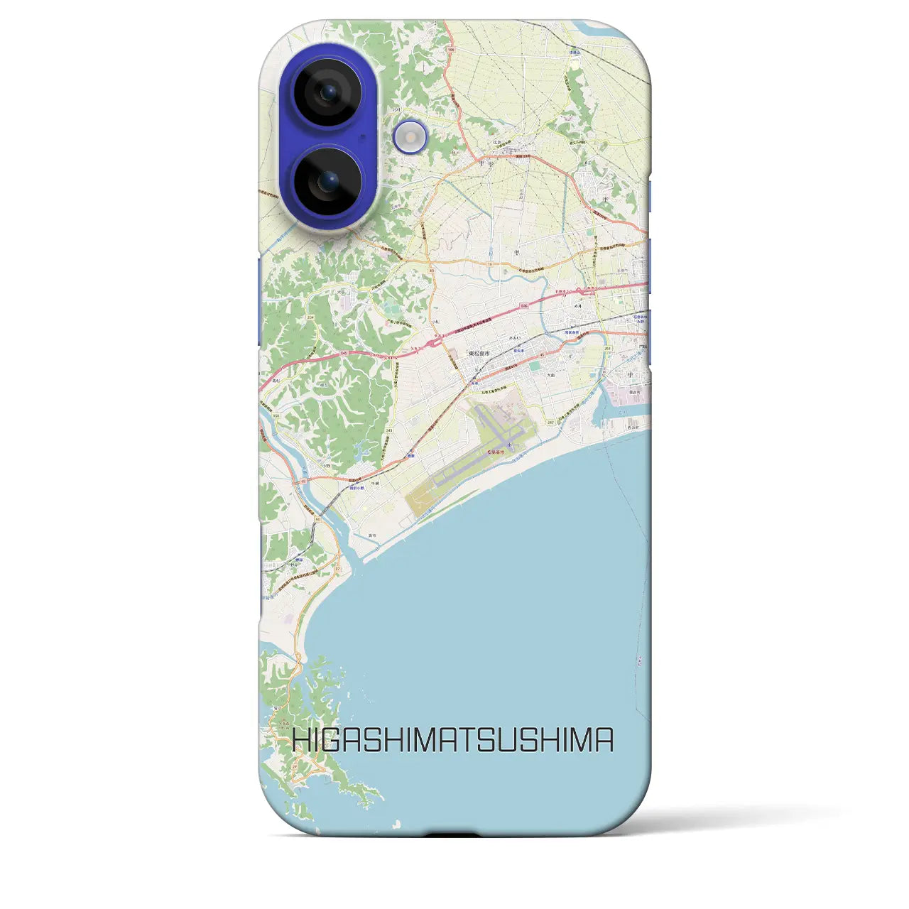 【東松島(宮城県)】地図柄iPhoneケース(バックカバータイプ)ナチュラル・iPhone 16 Pro Max 用