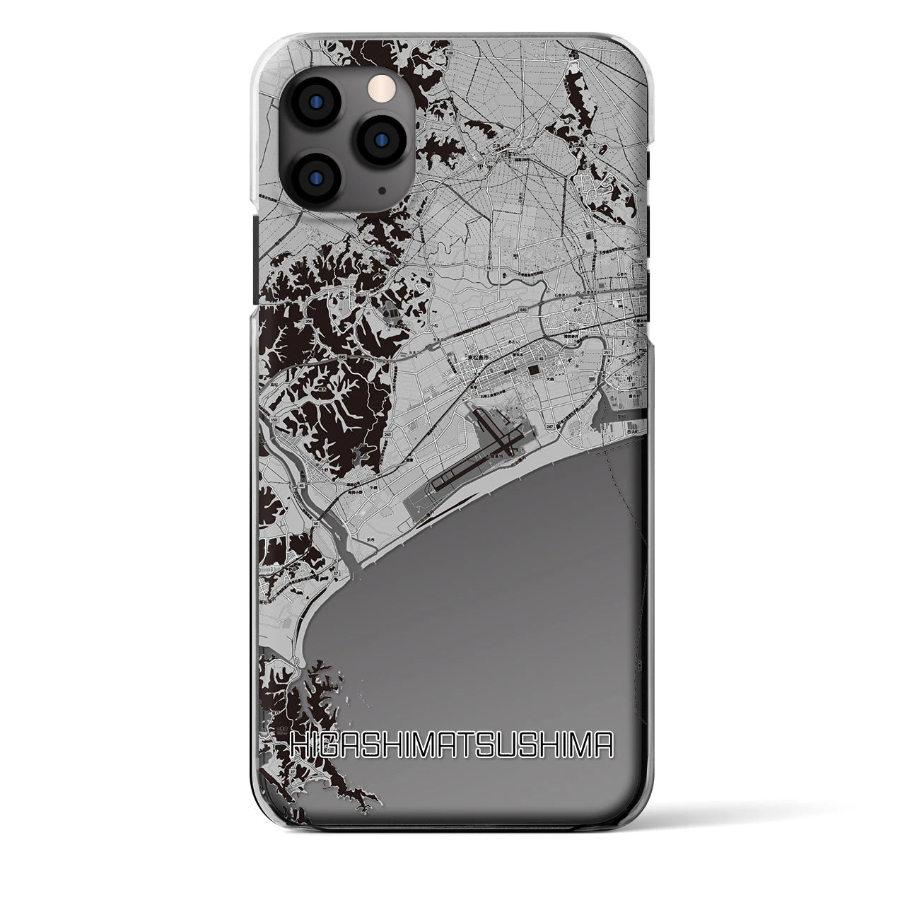 【東松島(宮城県)】地図柄iPhoneケース(クリアタイプ)